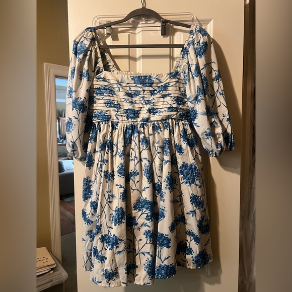 Abercrombie & Fitch Dresses & Skirts - Abercrombie & Fitch Blue Floral Dress
Emerson Poplin Puff Sleeve Mini Dress
